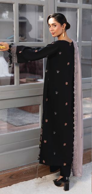FAREEHA HUMDUM 10 Premium Embroidered  VISCOSE Collection with Heavy Embroidered Chiffon Contrast Duppata