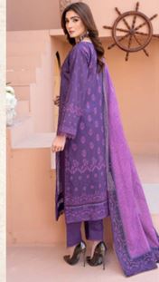 Lawn Embroidery suit with fancy Dupatta