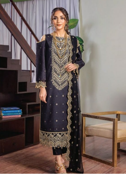 PURI Lawn Embroidery Suit With Chiffon Embroidery Dupatta 3PC