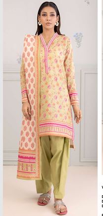 WUS25X30499 Digital Printed Lawn Suit 3pc