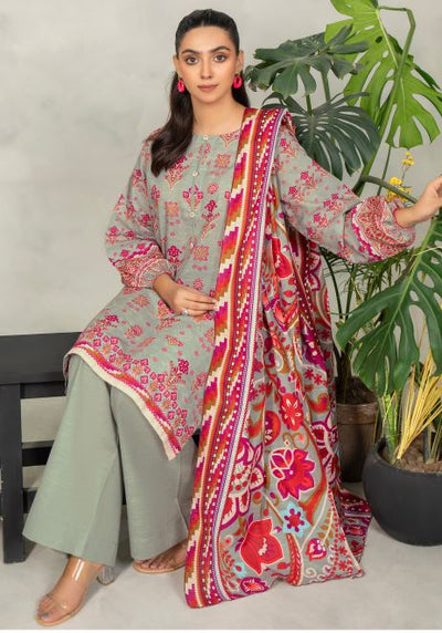 MANAAR V/4 D-11 Khaddar Print suit with khaddar Print Dupatta