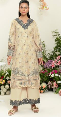 IRFAA SAFA NOOR SN 12 Lawn Embroidery Shirt With plain trouser