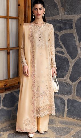 QLINEKARI QALAMKAR DISA 12 Embroidered Lawn Suit With Embroidered Dupatta