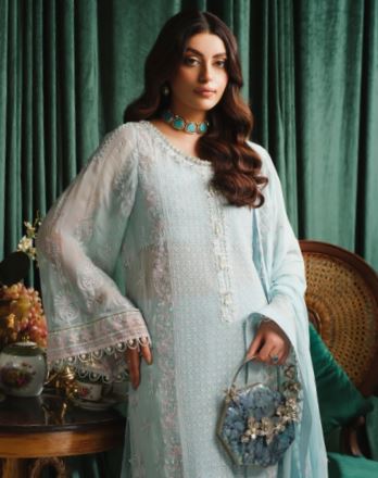 Luxury Chiffon embroidery suit with chiffon embroidery dupatta