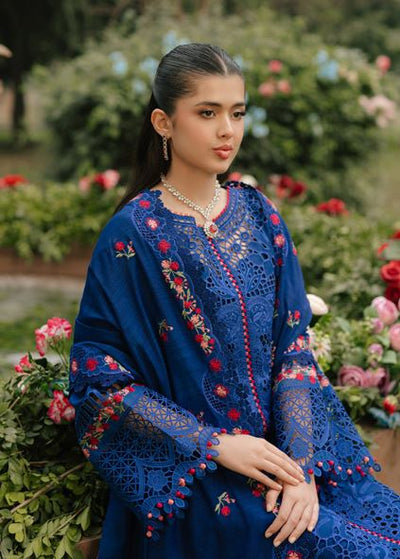 FREESIA BIN ILYAS 106 B Dyed Lawn Borer Embroidered Shirt With Dyed Embroidered Dupatta 3 PC