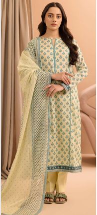 WUS25X30183 Digital Printed Lawn Suit 3PC