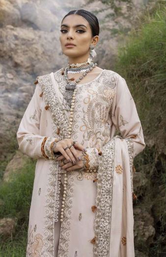 Luxury Pashmina Embroidery suit with Luxury Pashmina Embroidery Shawl