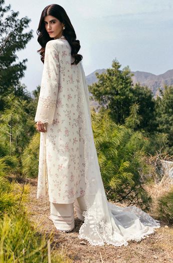 QLINEKARI QALAMKAR MIRI 13 Embroidered Lawn Suit With Embroidered Dupatta