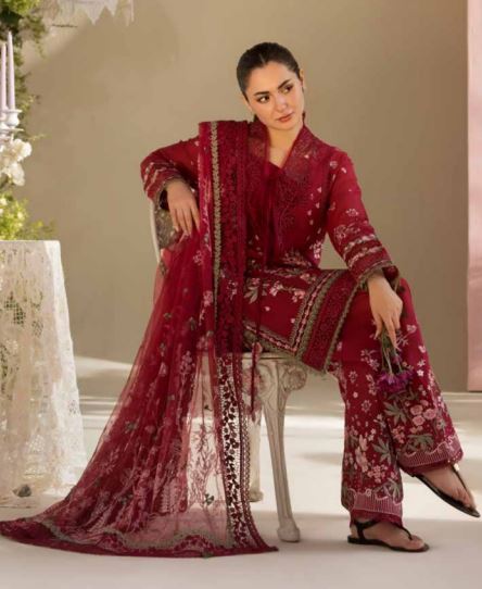 SOBIA NAZIR 14 A Luxury Lawn Embroidery Suit With Fancy Dupatta