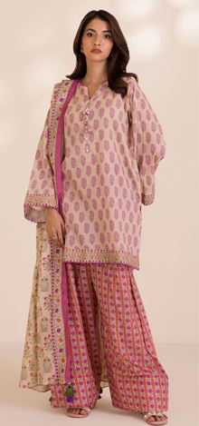 WUC25X30038 Digital Printed Cotton Suit 3pc