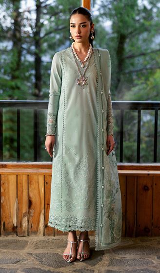 QLINEKARI QALAMKAR ELIRA 15 Embroidered Lawn Suit With Embroidered Dupatta