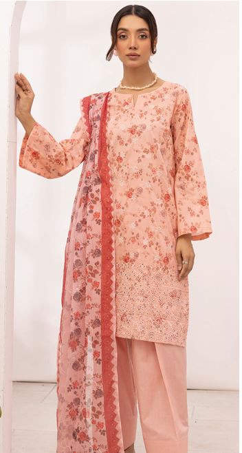 ZOHRA MOTIFZ 5402 Digital Printed Embroidered Lawn Suit WIth Crinkle Chiffon Dupatta 3pc