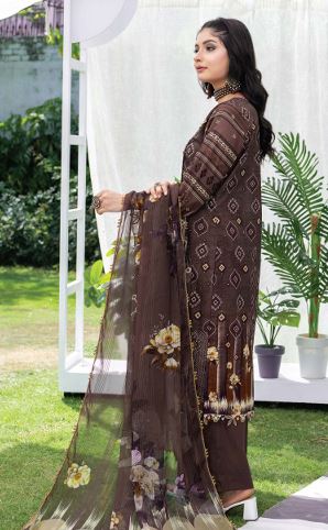 ROOP PALWASHA V/68 01 Lawn Embroidery Suit With Crinkle Dupatta