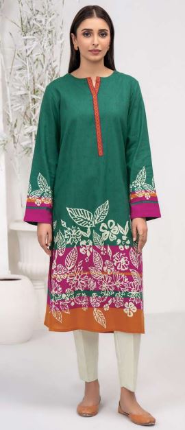 Printed Khaddar Shirt 1pc