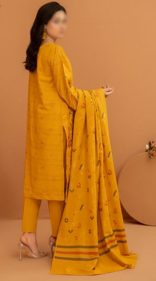 Luxury Khaddar Embroidery suit with fancy khaddar jacquard Shawl