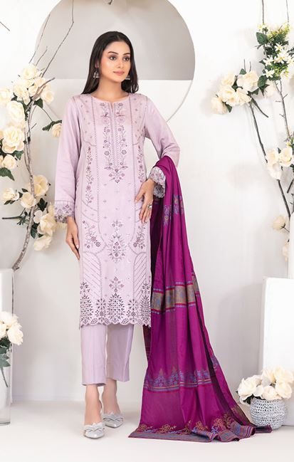 YUMNA TAWAKKIAL D-4554 Un-Stitched Embroidered Viscose Jacquard Shirt Designs with  Exclusive Banarsi Shawl Dupatta & Un-Stitched Plain Staple Shalwar Fabric