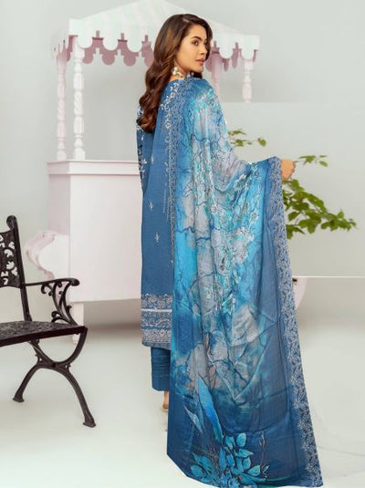 Viscose embroidery suit with diamond embroidery dupatta