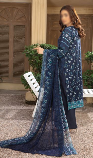 AKAASH FATIMAS V/1975 01 Lawn Embroidery Suit With Chiffon Dupatta