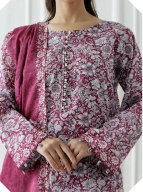 ORIENT OTL-25-303 Print Lawn Suit 3 piece
