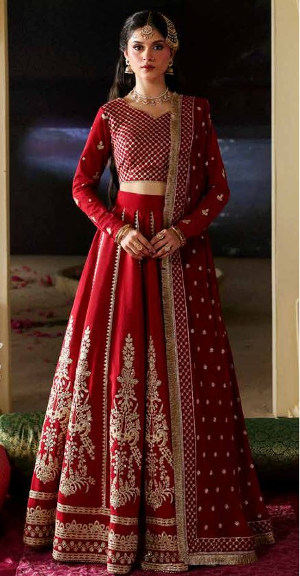 PAKEEZA MAHNUR PK-02 Embroidered Silk Suit With Embroidered Chiffon Dupatta