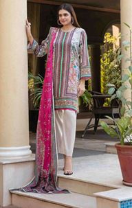 MASOOMA TAWAKKAL 1497 Print Lawn Suit 3 piece