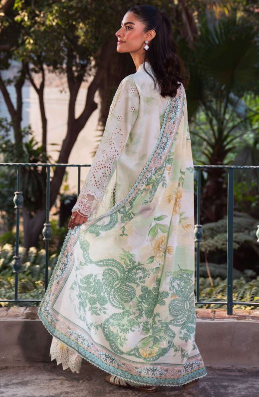 MEADOW MIST NEESHAY EMBROIDERED DIGITAL PRINTED LAWN WITH DIGITAL PRINTED DUPATTA 3PC