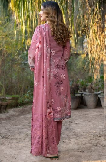 Lawn Embroidery suit with fancy Dupatta