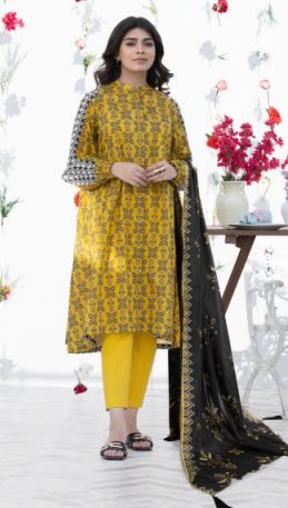 SAPPHIRE 2D-DAY22V2-1WS Lawn print 3 piece suit with lawn Dupatta