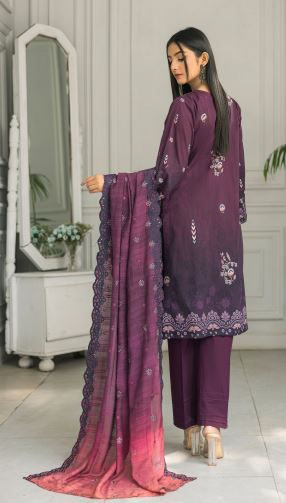 DIL E MOMIN ABISHA V/7 01 Lawn Embroidery suit with fancy embroidery Dupatta