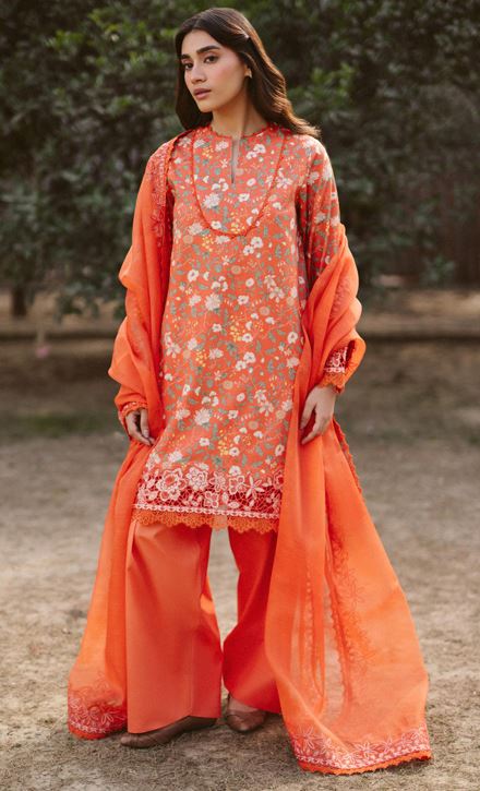 CORE AYZEL AL-25-V10-02 EMBROIDERED DIGITAL PRINTED LAWN SHIRT WITH DUPATTA