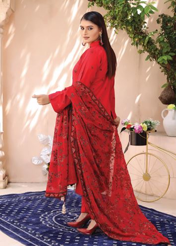 Rangoon RA 01  Exclusive karandi embroidery shirt exclusive bamber embroidered shawl with karandi plain trouser