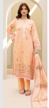 WUS25X30498 Digital Printed Lawn Suit 3pc
