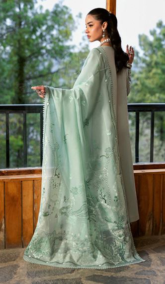 QLINEKARI QALAMKAR ELIRA 15 Embroidered Lawn Suit With Embroidered Dupatta