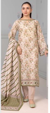 WUS25X30501 Digital Printed Lawn Suit 3pc