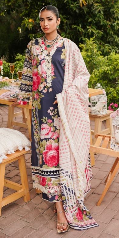 Lawn print suit 3 piece with lawn dupatta