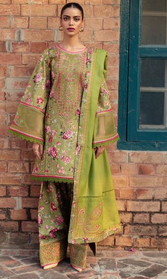 Bin Ilyas Diara Unstitched Embroidered Khaddar 3pc