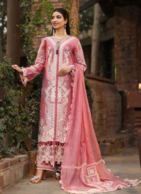 FESTIVE LAWN EMBROIDERY SUIT WITH FANCY DUPATTA