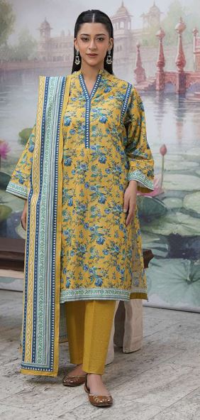 WUW24E30365 Digital Printed Khaddar Suit 3pc