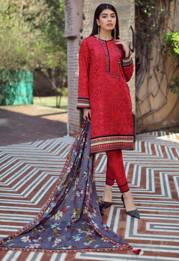 LAKHANY Komal Printed Lawn Suit 3 Pieces Unstitched