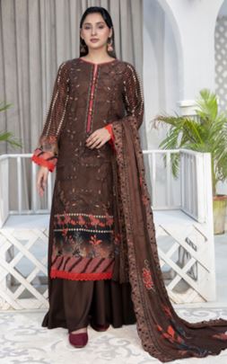 NOIR BIN RASHID ART-04 DIGITAL VISCOSE Embroidery Suit with Embroidery Dupatta