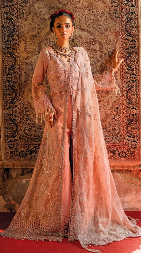 MEHERMAAH FLORENT NARGIS Embroidered FANCY Embroidered Net Suit With Embroidered Net Dupatta (Ready to Wear)