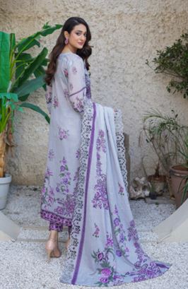 ICON RANGOLI MR 02 Print ChickenKari Lawn Embroidery Suit With Lawn Embroidery Dupatta