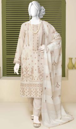 FATIMAS V/1745 D-02 Luxury Pashmina Embroidery suit with fancy Pashmina Embroidery Shawl