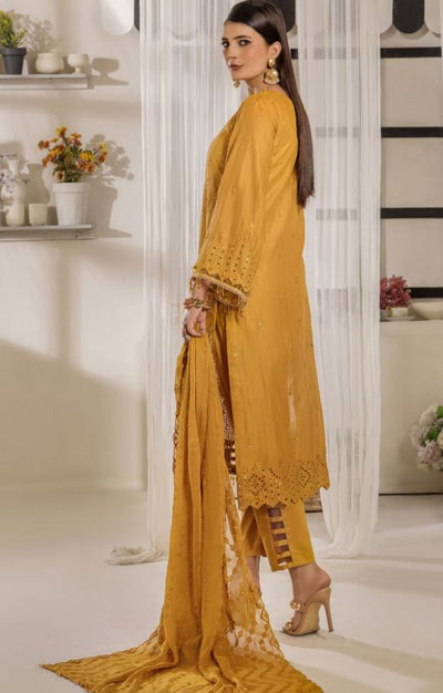 Premium lawn embroidery suit with crinkle chiffon embroidery dupatta