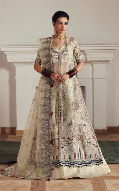 SHAHNAI AFROZEH SHAHNAZ AFS-25-02 UNSTITCHED ORGANZA EMBROIDERED SUIT WITH ORGANZA EMBROIDERED DUPATTA