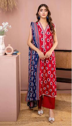 ZESH 24 Lawn Print suit 3 piece