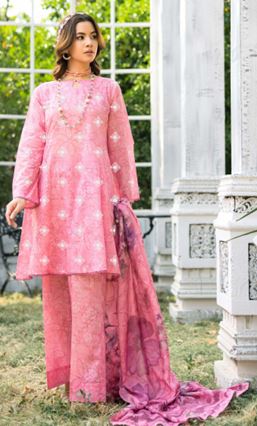 ROOP PALWASHA V/7 05 Allover lawn Embroidery Suit With Voil Dupatta