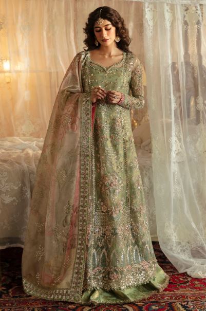 SHREYA=HAND EMBELLISHED EMBROIDERED SUIT WITH ORGANZA EMBROIDERED DUPATTA 3PC