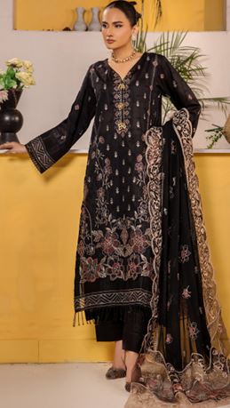 AALAYA PREMIUM V/04 05 Lawn Embroidery Suit With Fancy embroidery Dupatta