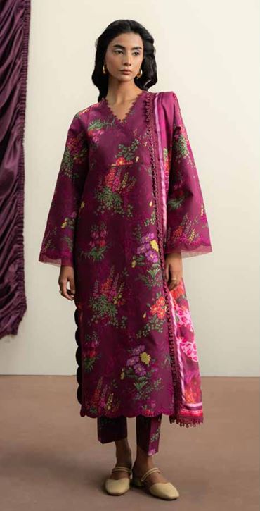 THE BARE MINIMUM AL-25-V8-03 Embroidered Digital Printed Suit with Digital Printed Dupatta